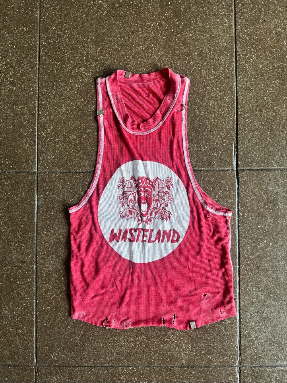 Pink Graphic Muscle Tank Top